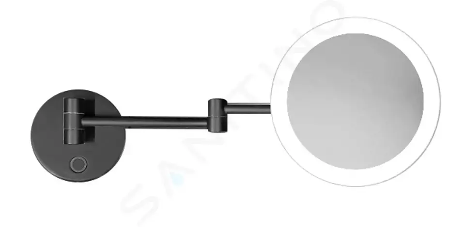 kielle 50324024 - Kosmetické nástěnné zrcátko s LED osvětlením, matná černá