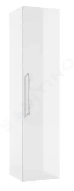 kielle 50218010 - Vysoká skříňka závěsná, 140x33x33 cm, lesklá bílá