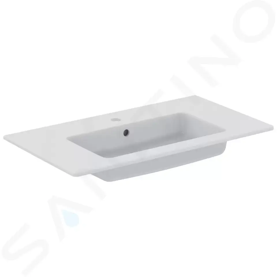 Ideal Standard Tempo - Umyvadlo nábytkové 61x45x14 cm, s přepadem, otvor pro baterii, bílá E066801