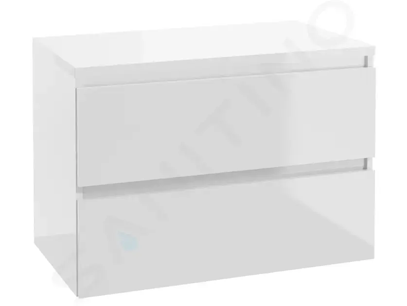 kielle 50027S830 - Skříňka včetně desky pod umyvadlo 80x55x46 cm, lesklá bílá