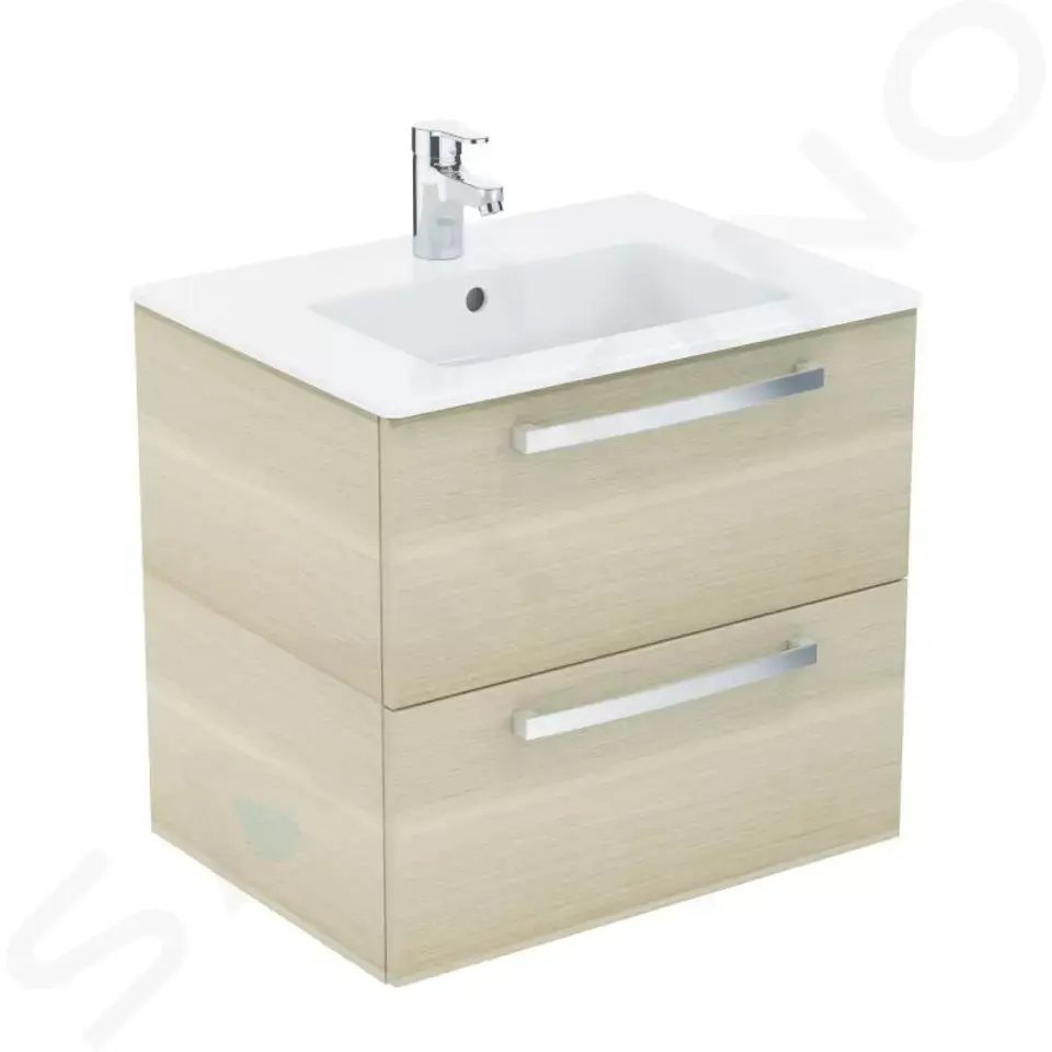Ideal Standard Skříňka s umyvadlem 610x450 mm, 2 zásuvky, dekor dub pískový K2979OS