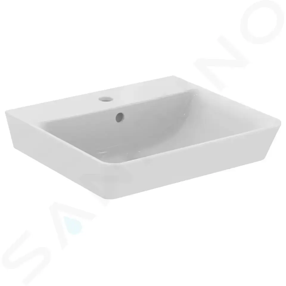 Ideal Standard Connect Air - Umyvadlo Cube 50x45x16 cm, s přepadem, otvor pro baterii,