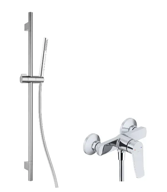 kielle Sprchový set s baterií, tyčí, hadicí a sprchovou hlavicí EcoSpare, chrom 20627SN20