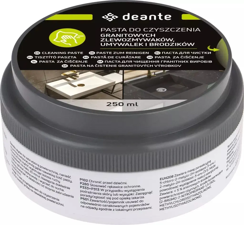 DEANTE - Chemie - Čistící pasta na Granitový dřez, umyvadla a sprchové vaničky - 250 ml ZZZ_000F
