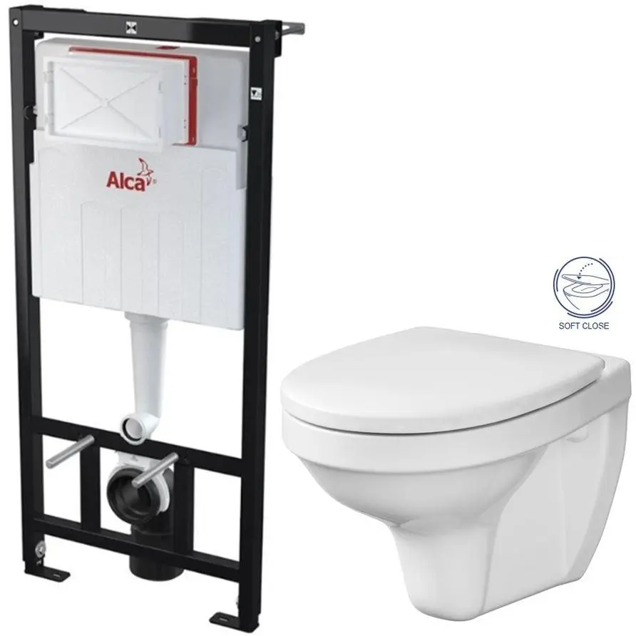 Předstěnový instalační systém bez tlačítka + WC CERSANIT DELFI + SOFT SEDÁTKO AM101/1120 X DE2