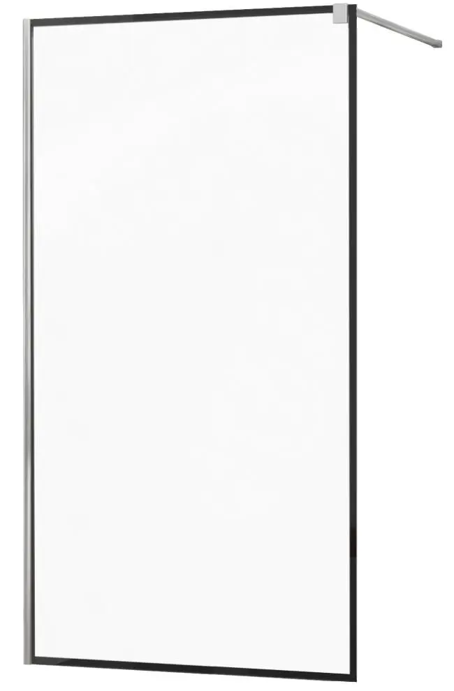 MEXEN - KIOTO Sprchová zástěna WALK-IN 120x200 cm 8 mm, chrom, černý profil 800-120-101-01-70