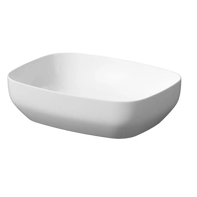 CERSANIT - Umyvadlo na desku LARGA RECTANGULAR bílá mat (50X38) K677-016