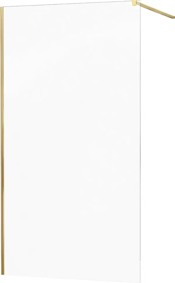MEXEN - KIOTO Sprchová zástěna WALK-IN 50x200 cm 8 mm, zlatá, transparent 800-050-101-50-00