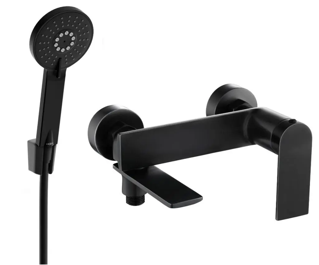 MEXEN - Zero SET vanová baterie s příslušenstvím R40, černá 7113R40-70