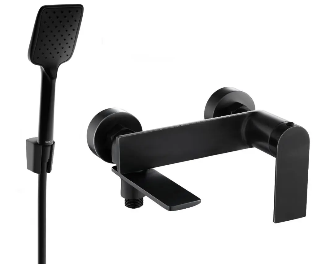 MEXEN - Zero SET vanová baterie s příslušenstvím R62, černá 7113R62-70
