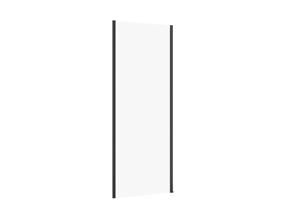 CERSANIT - PEVNÁ BOČNÍ STĚNA LARGA ČERNÁ 80X195 TRANSPARENT SKLO S932-133