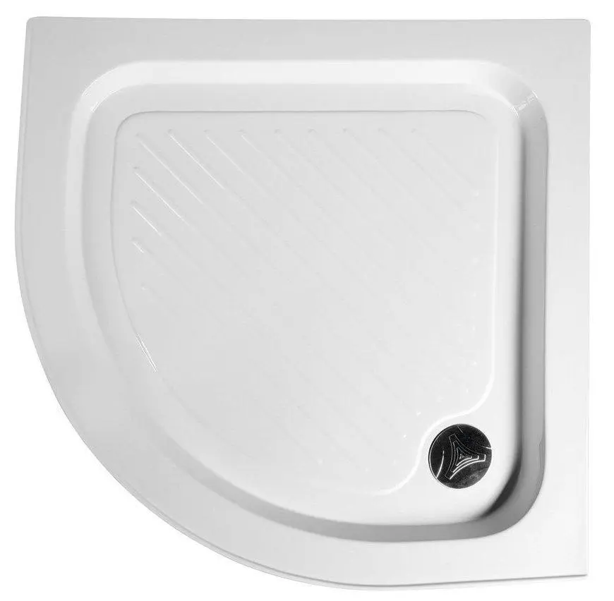 AQUALINE - Sprchová samonosná vanička akrylátová, čtvrtkruh 90x90x14cm BTTR90