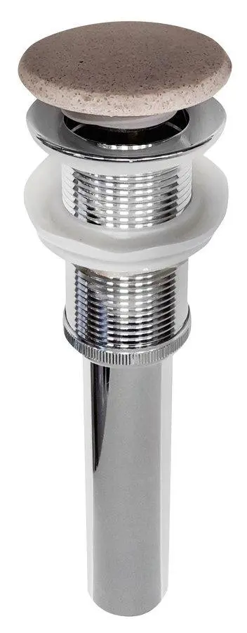 SAPHO Umyvadlová výpust 5/4", click-clack, betonová zátka, bílý pískovec NDBH7000