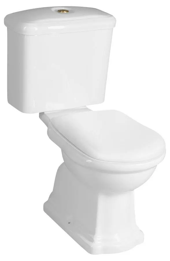 Kerasan RETRO WC kombi, zadní odpad, bílá-bronz