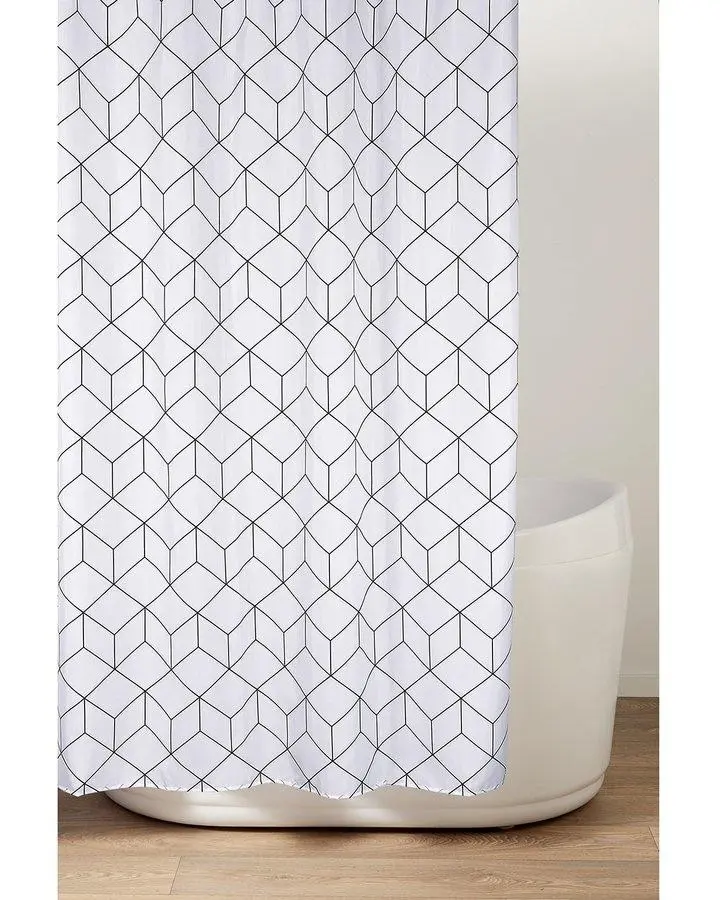 Aqualine Sprchový závěs 180x200cm, polyester, kostky
