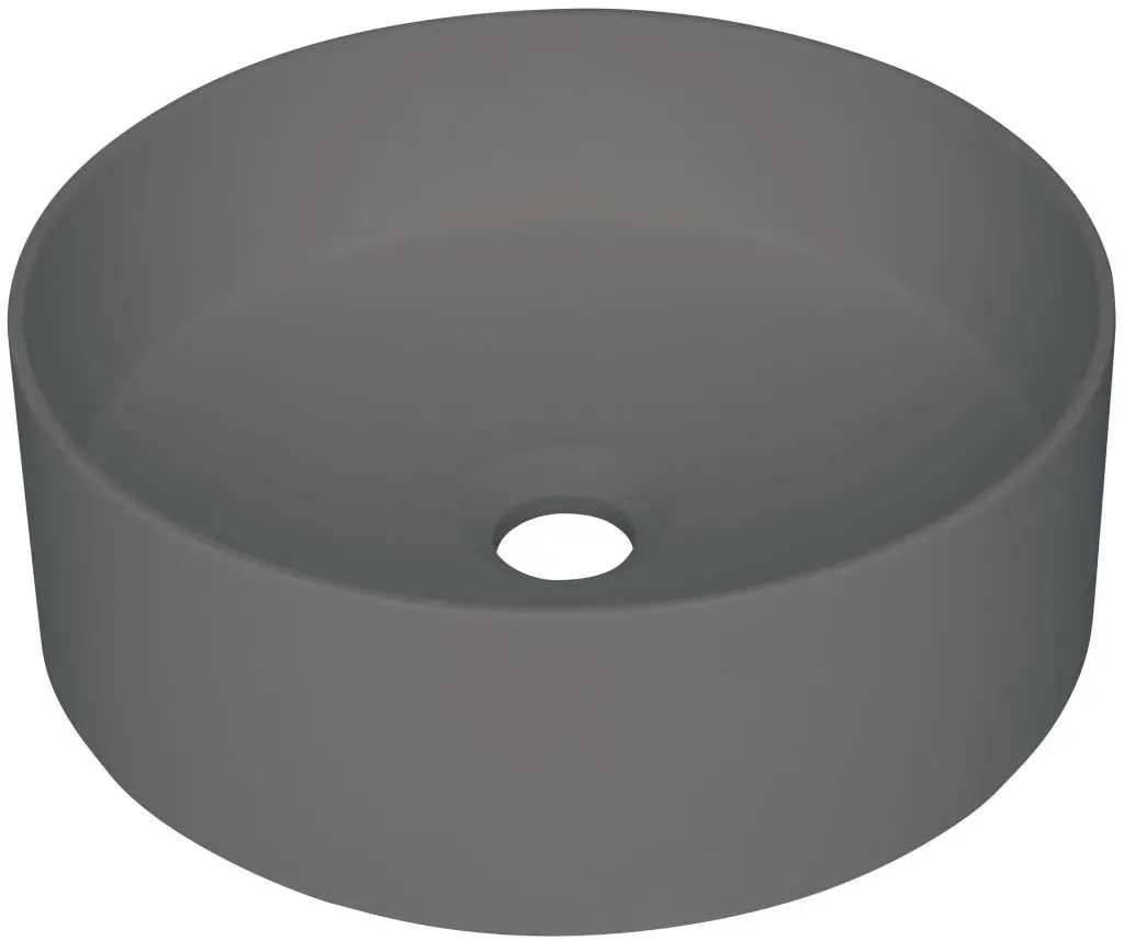 Deante Umyvadlo na desku Silia ø36 cm - CQS TU4S, granit, antracit metalic