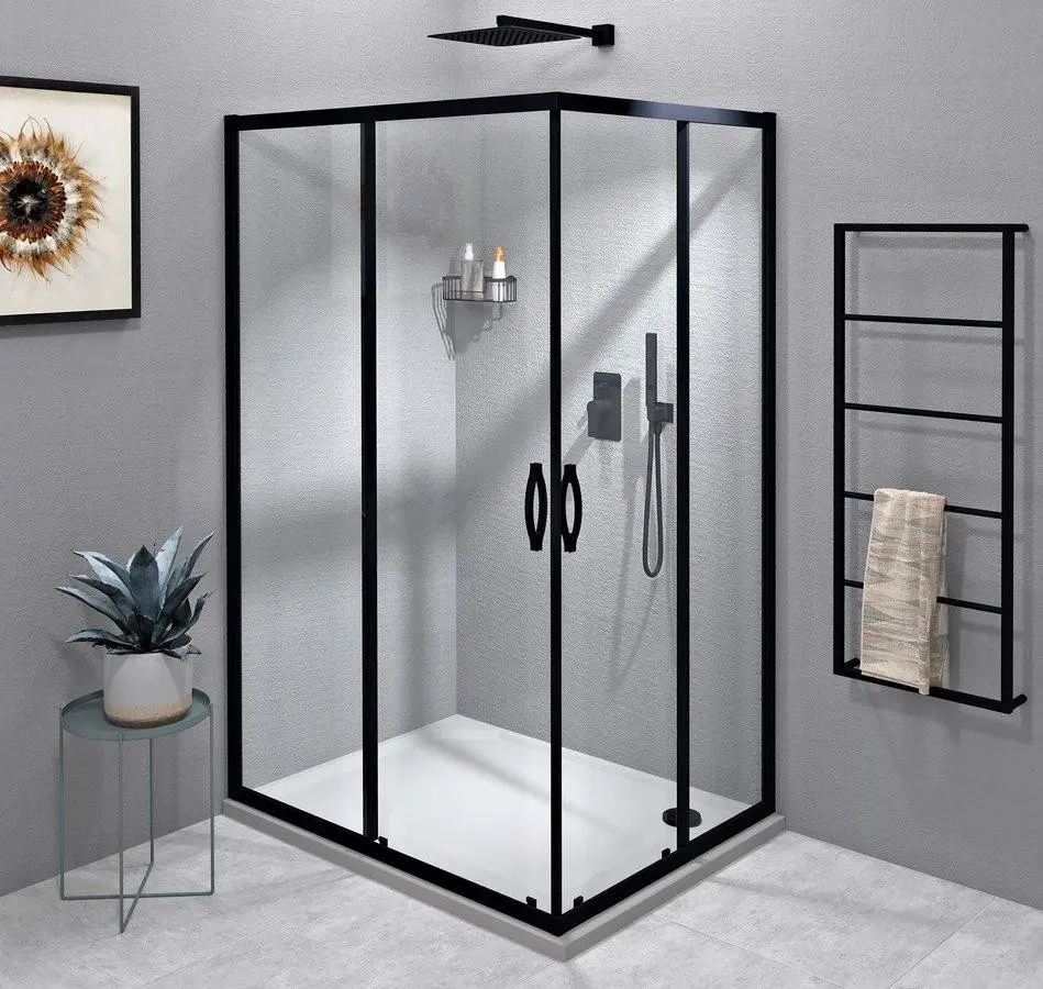 GELCO - SIGMA SIMPLY BLACK Obdélníkový sprchový kout 1000x900 čiré sklo, GS2110B-GS2190B GS2110B-GS2190B