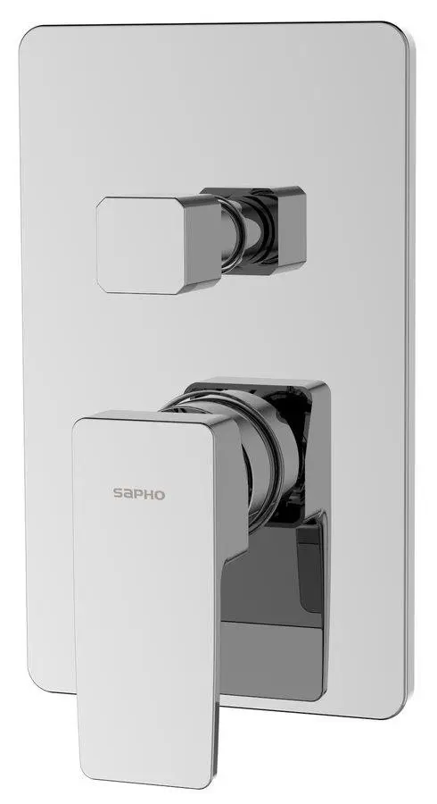 Sapho TURSI podomítková sprchová baterie, 2 výstupy, otočný přepínač, chrom
