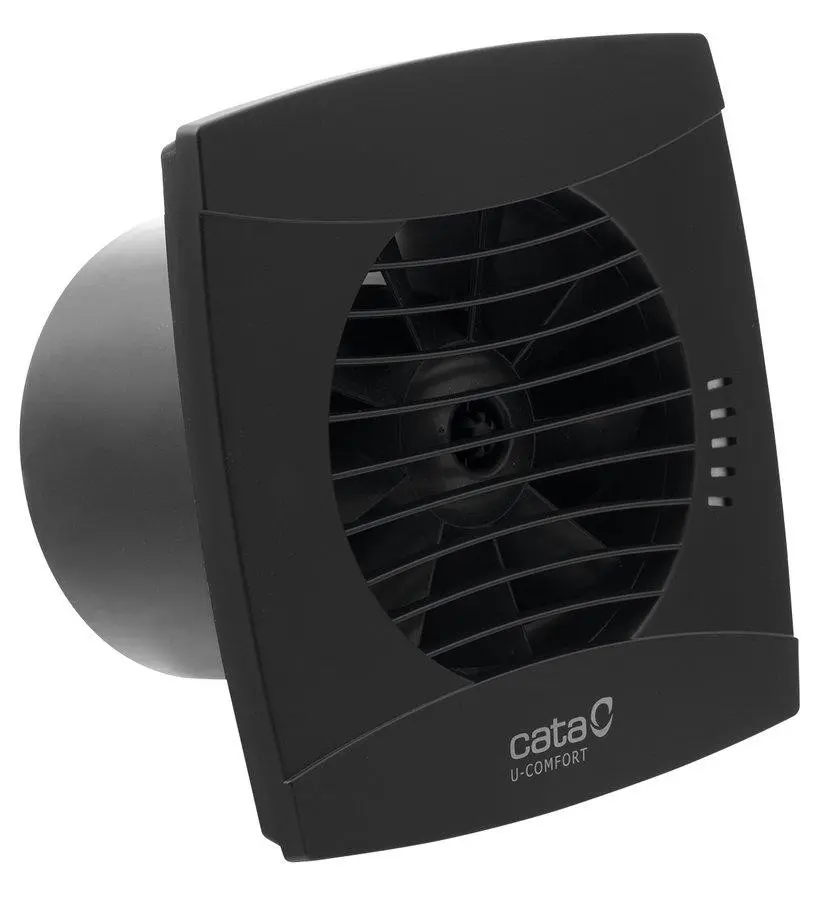 Sapho Cata UC - Axiální ventilátor UC-10 TH, s automatem, 8W, potrubí 100 mm, černá 01202200
