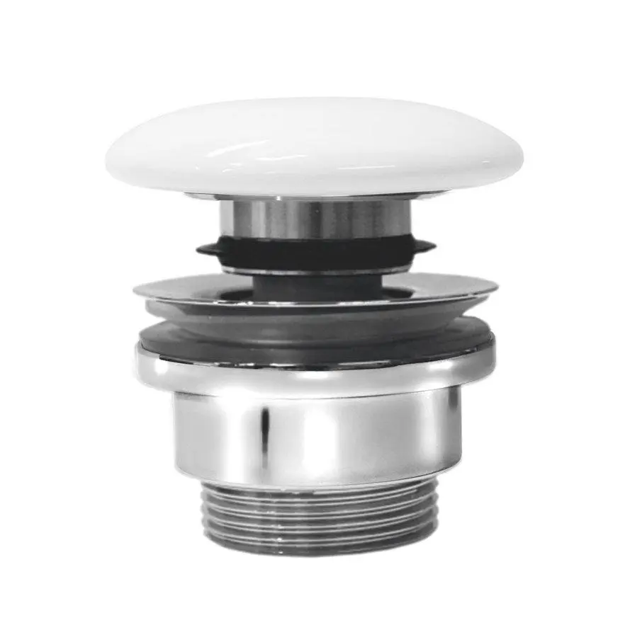 GSI umyvadlová výpust 5/4“, click-clack, keramická zátka, 5-65, bílá ExtraGlaze PCS11