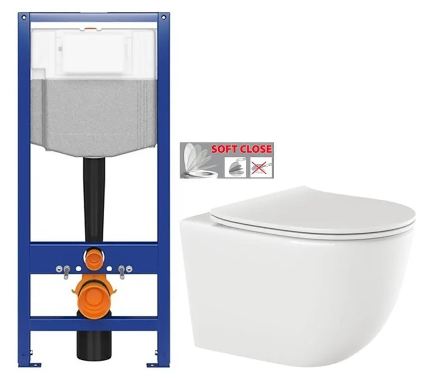 AKCE/SET CERSANIT předstěnový instalační systém bez tlačítka + WC INVENA TINOS  + SEDÁTKO K97-526 X NO1