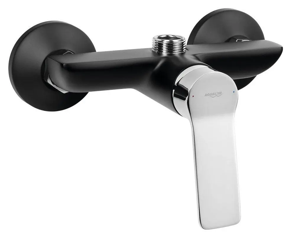 AQUALINE SINTRA nástěnná baterie 3/4", bez ramínka, černá mat/chrom SX013