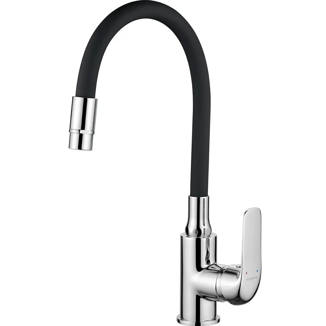 Kuchinox Dřezová baterie Elza s flexibilním raménkem a 2-funkční sprškou - BKE_762D, černá mat/chrom