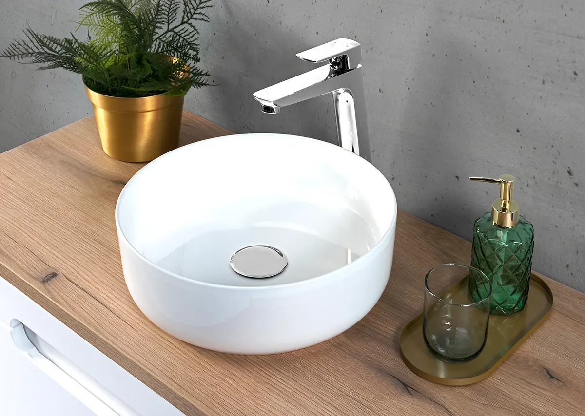 ArtCom Keramické umyvadlo MAJA GW | bílý lesk 36 cm