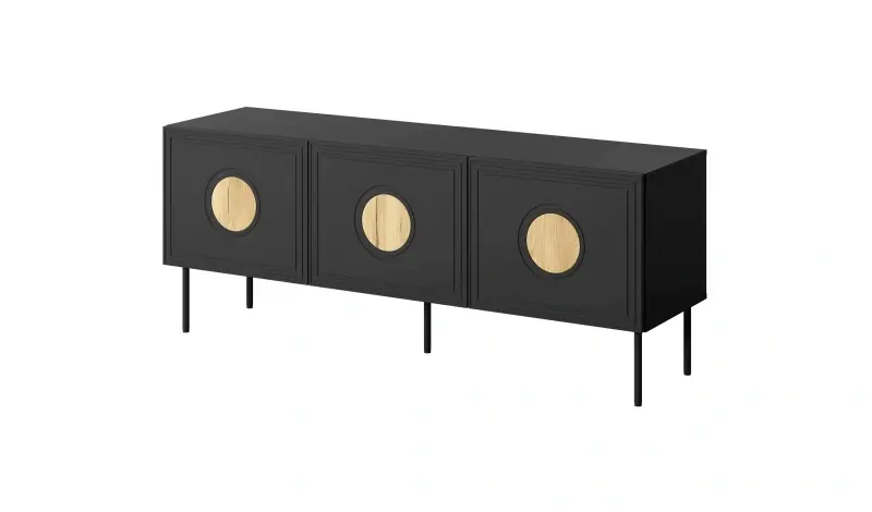 HALMAR Televizní stolek Palazzo 150 cm černý/dub craft