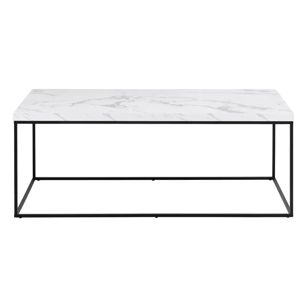 Actona Konferenční stolek Barossa 110 cm bílý mramor/černý