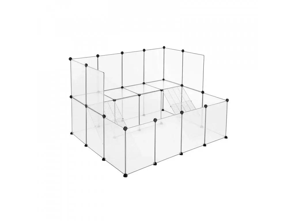 SONGMICS Ohrádka pro drobná zvířata Femino 143x108 cm čirá