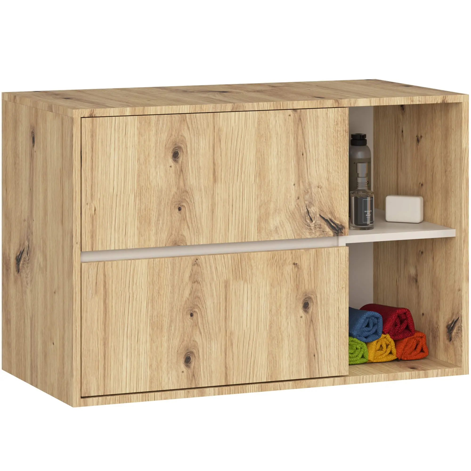 Skříňka pod umyvadlo VAMI W90 2SZ dub artisan / kašmír