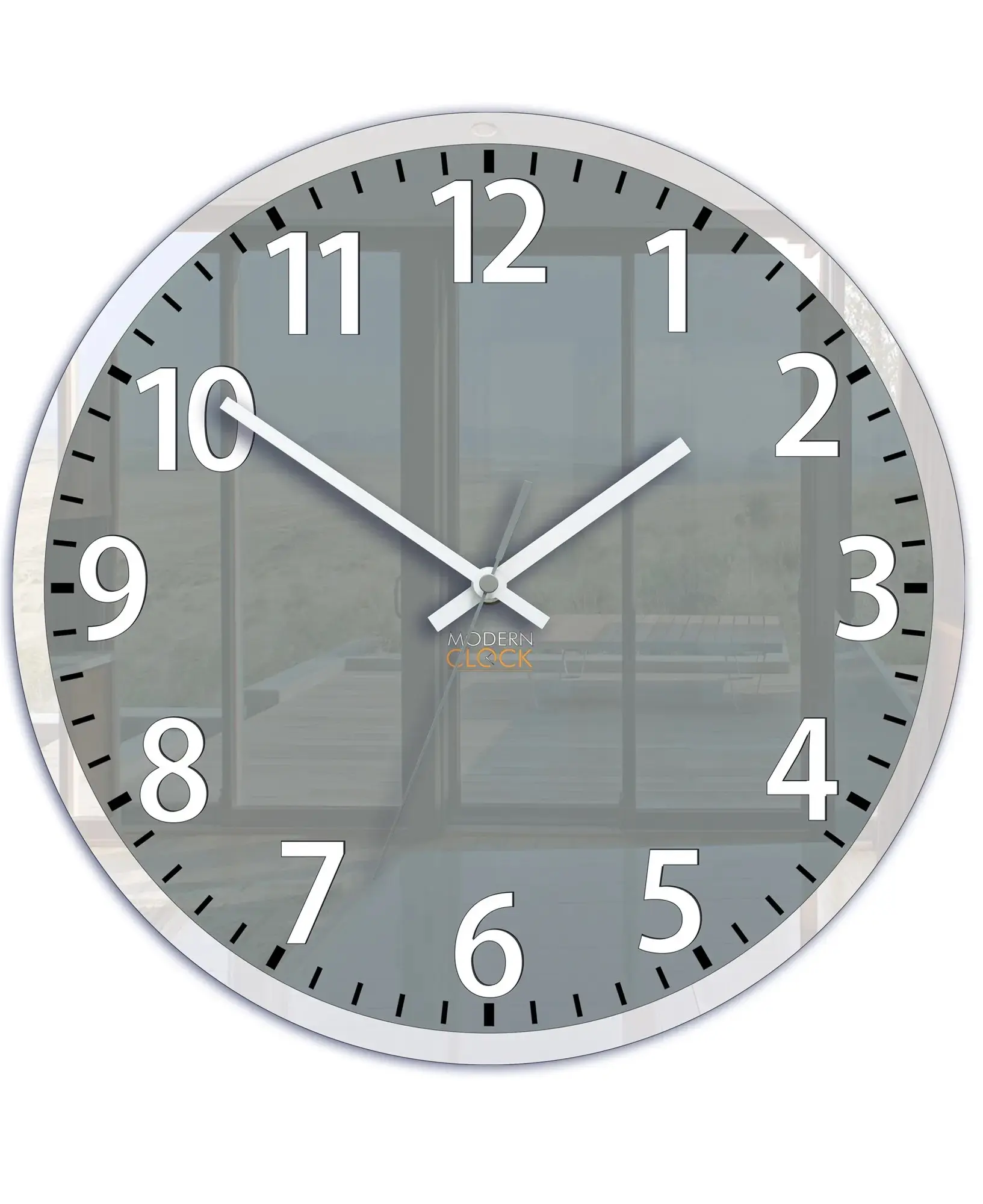 ModernClock Nástěnné hodiny Louis 30 cm šedé