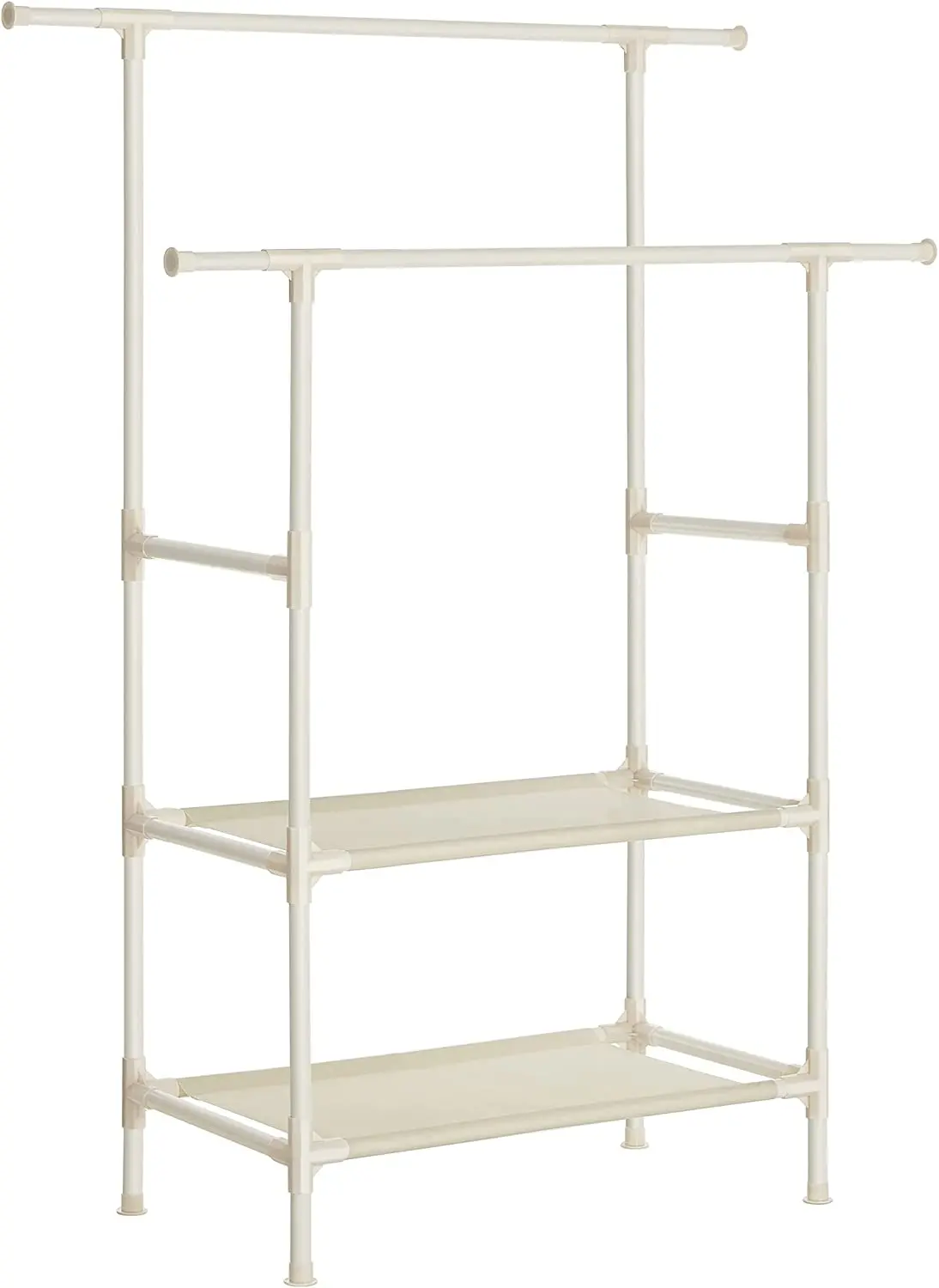 SONGMICS Dvojitý šatní věšák Lucaro 171 cm bílý
