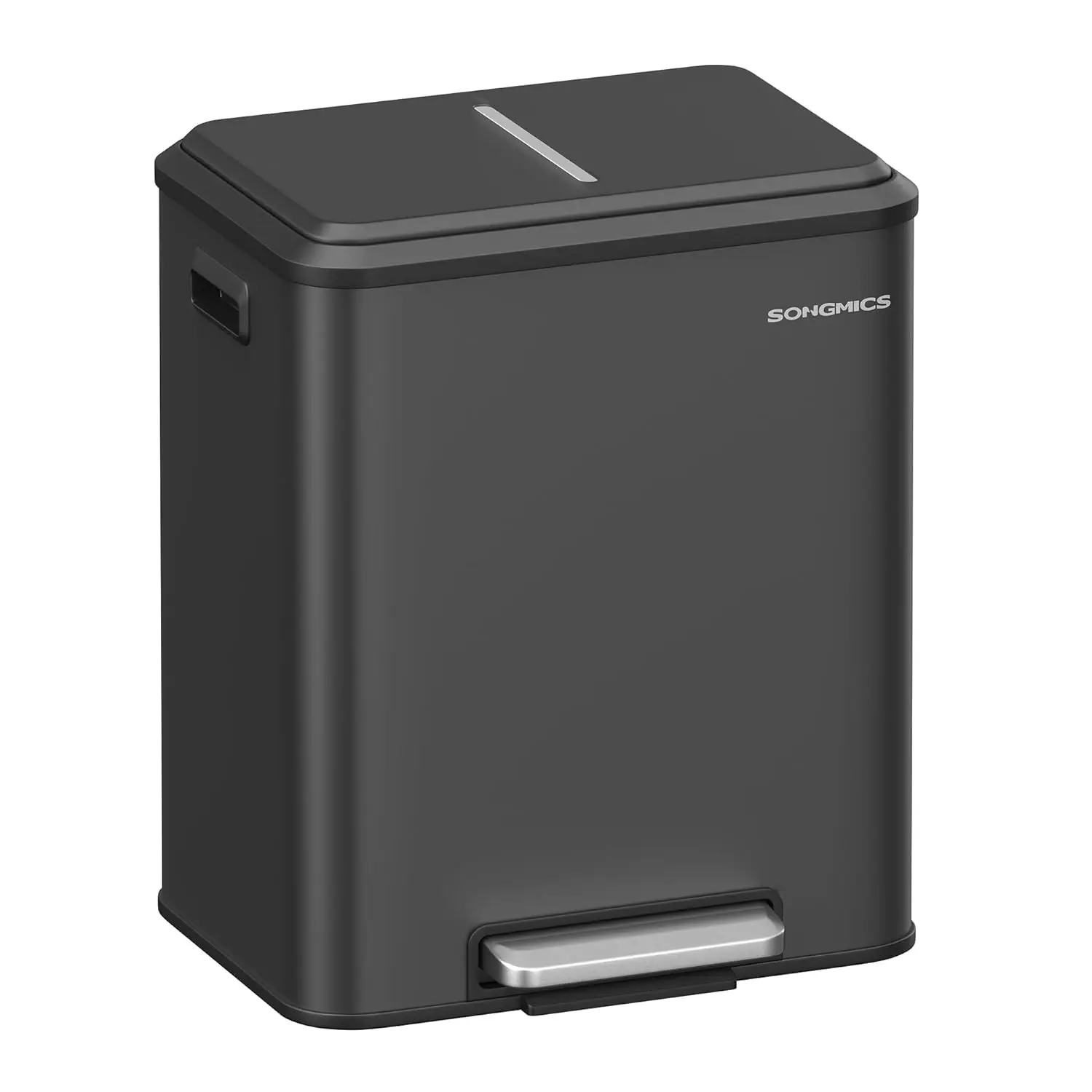 SONGMICS Odpadkový koš Franko 2x15 l černý
