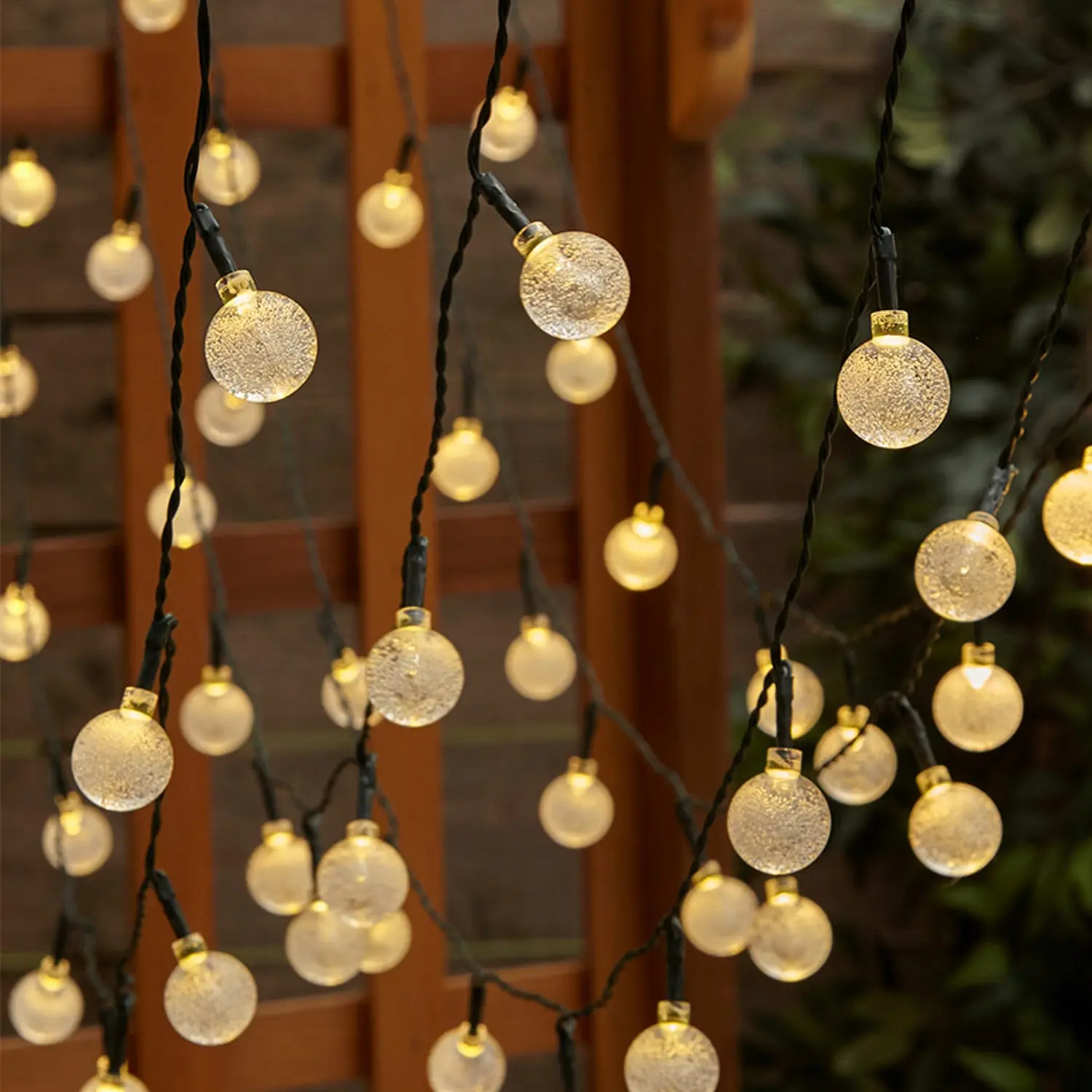 Garden Line Solární světelný LED řetěz BUBBLE se 100 diodami teplý bílý