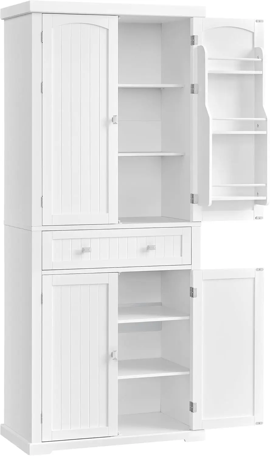 SONGMICS Vysoká kuchyňská skříňka Vasagle Snow 182 cm bílá
