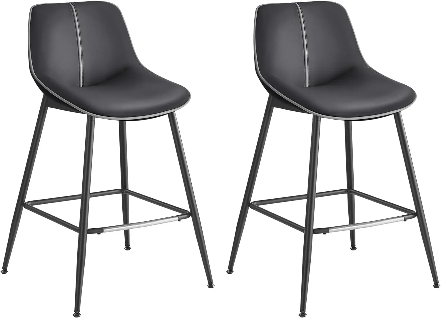 SONGMICS Sada dvou barových židlí VASAGLE PLACES II 98,5 cm černá