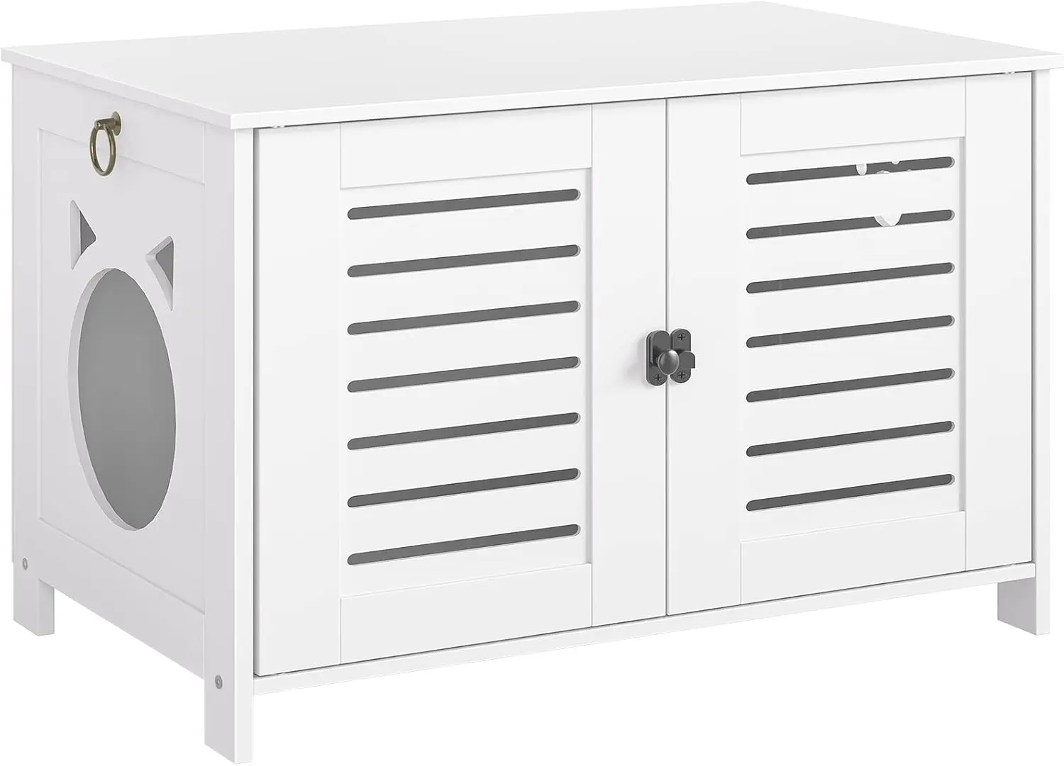 VASAGLE Kočičí toaleta Sparky 60 cm bílá