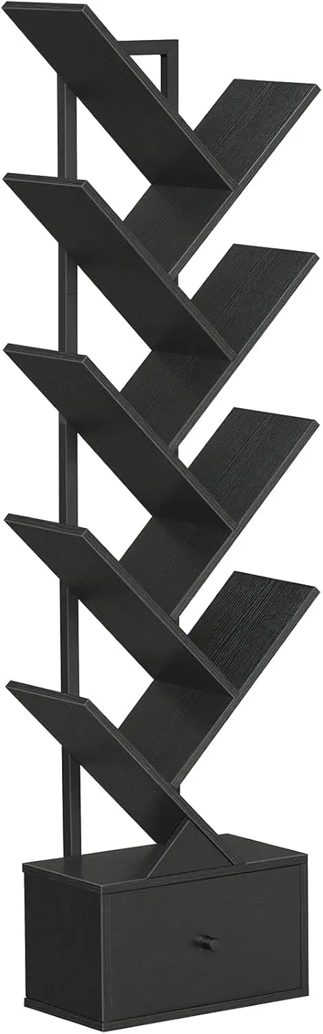 VASAGLE Designová knihovna Marelo 135 cm černá