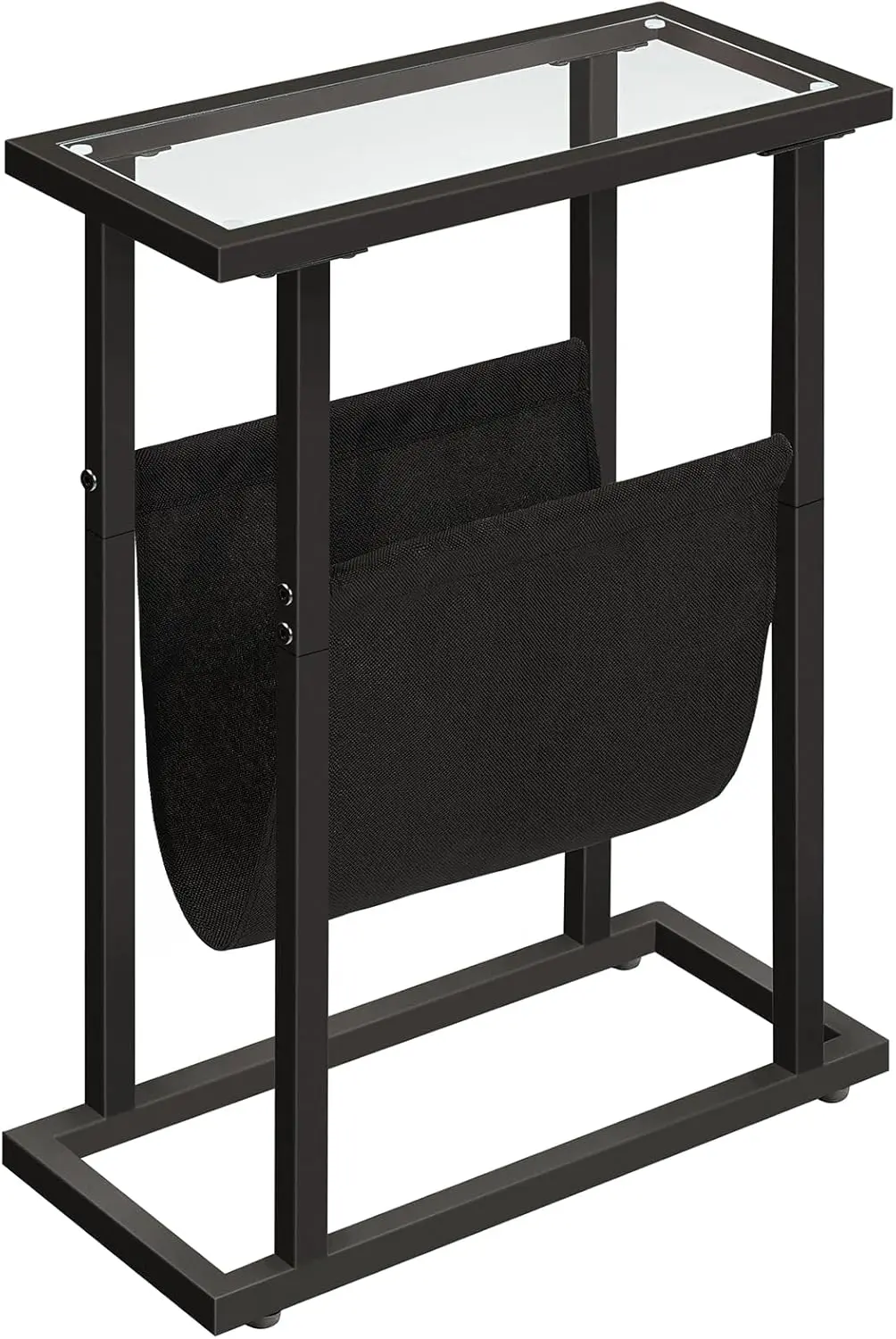 VASAGLE Odkládací stolek Fido 40 cm černý/čirý