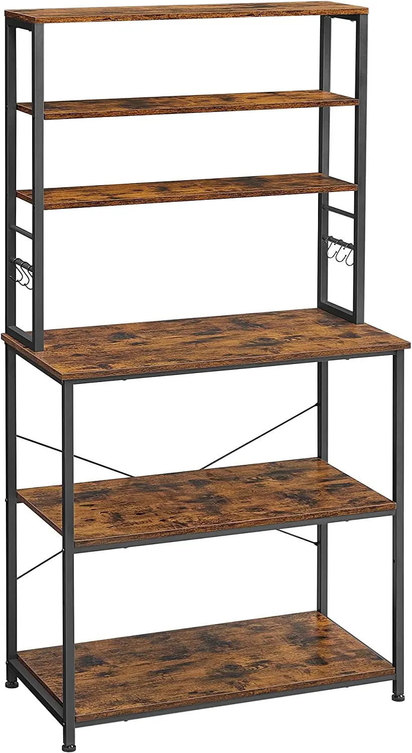 SONGMICS Kuchyňský regál Vasagle Vogues černý/hnědý