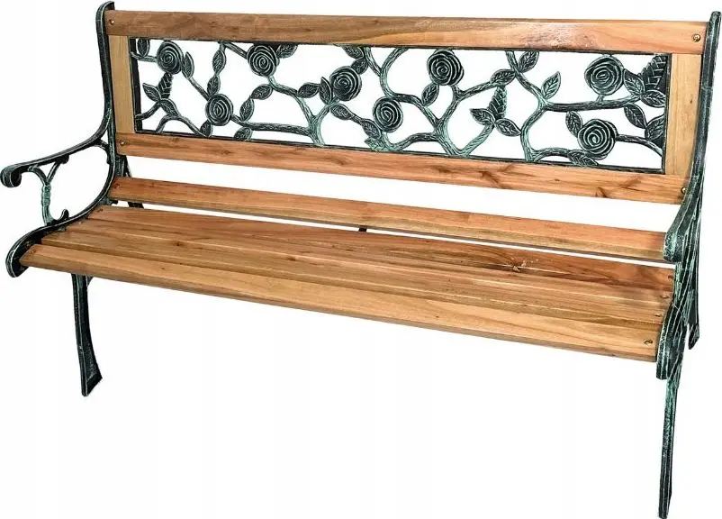 Kontrast Zahradní lavička Rosisa 126 cm hnědá/černá