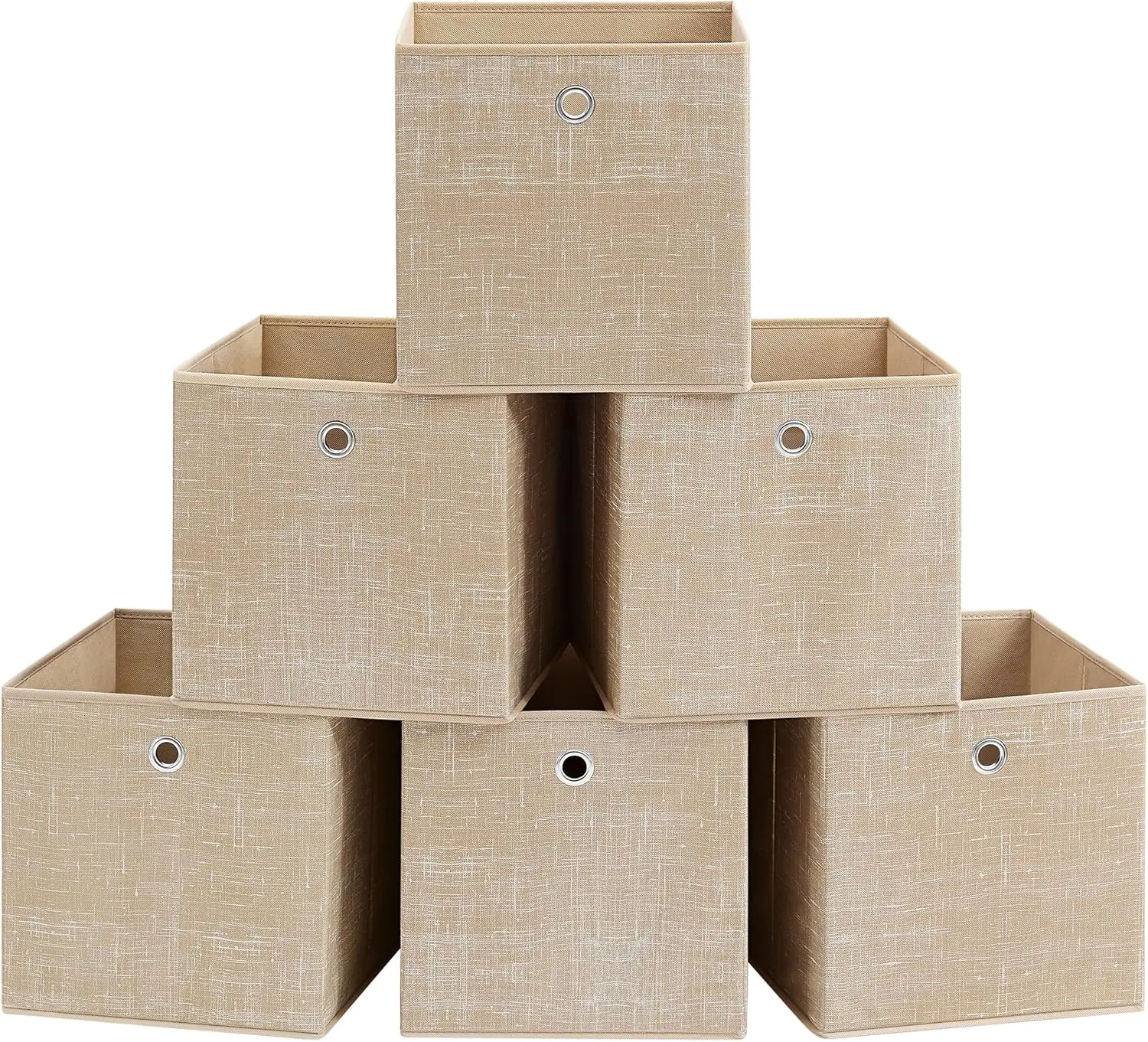 SONGMICS Sada 6 ks skládacích úložných boxů Teria béžová