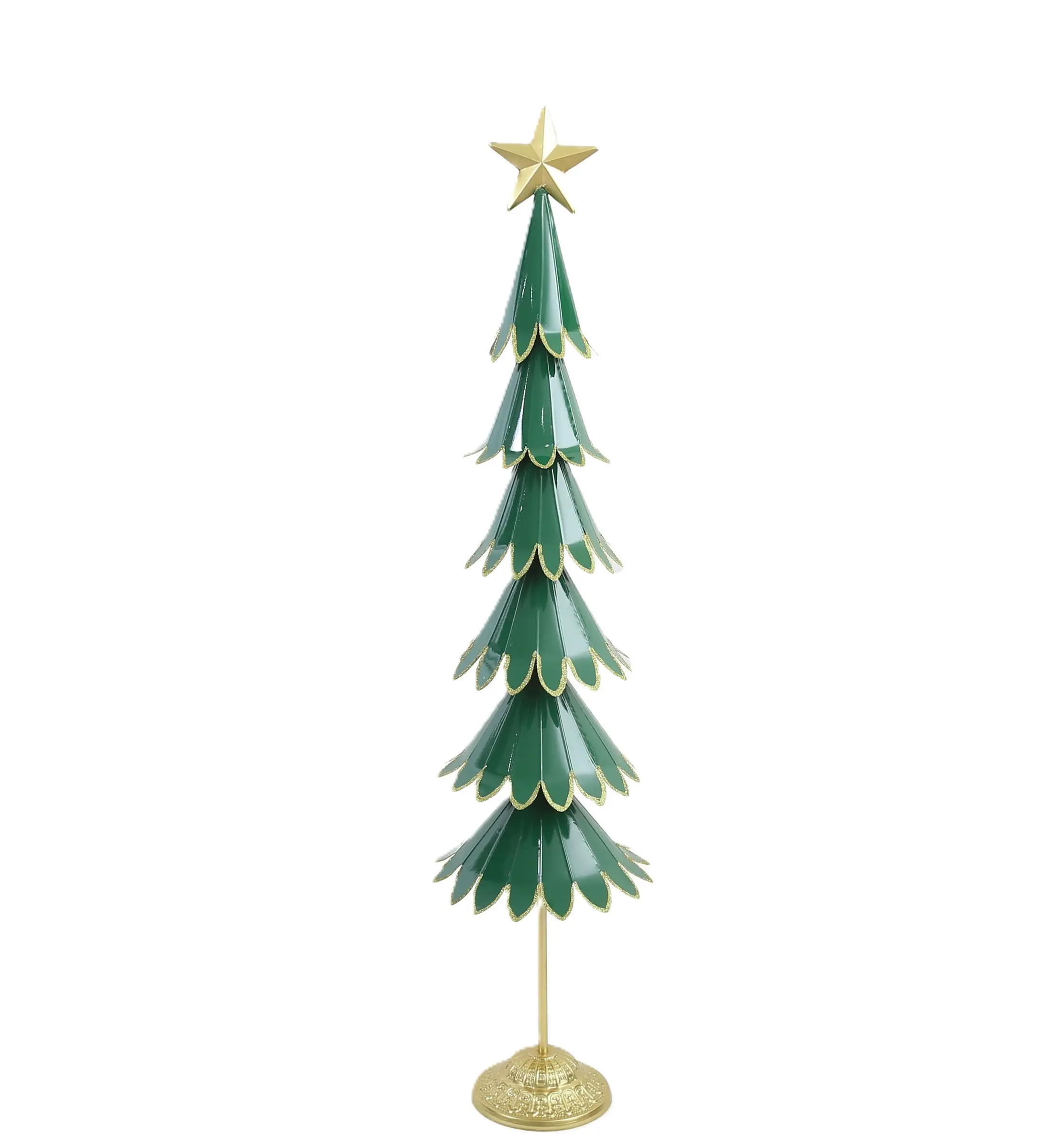 Mondex Vánoční dekorace Santa Lila Stromek 124 cm zeleno-zlatá