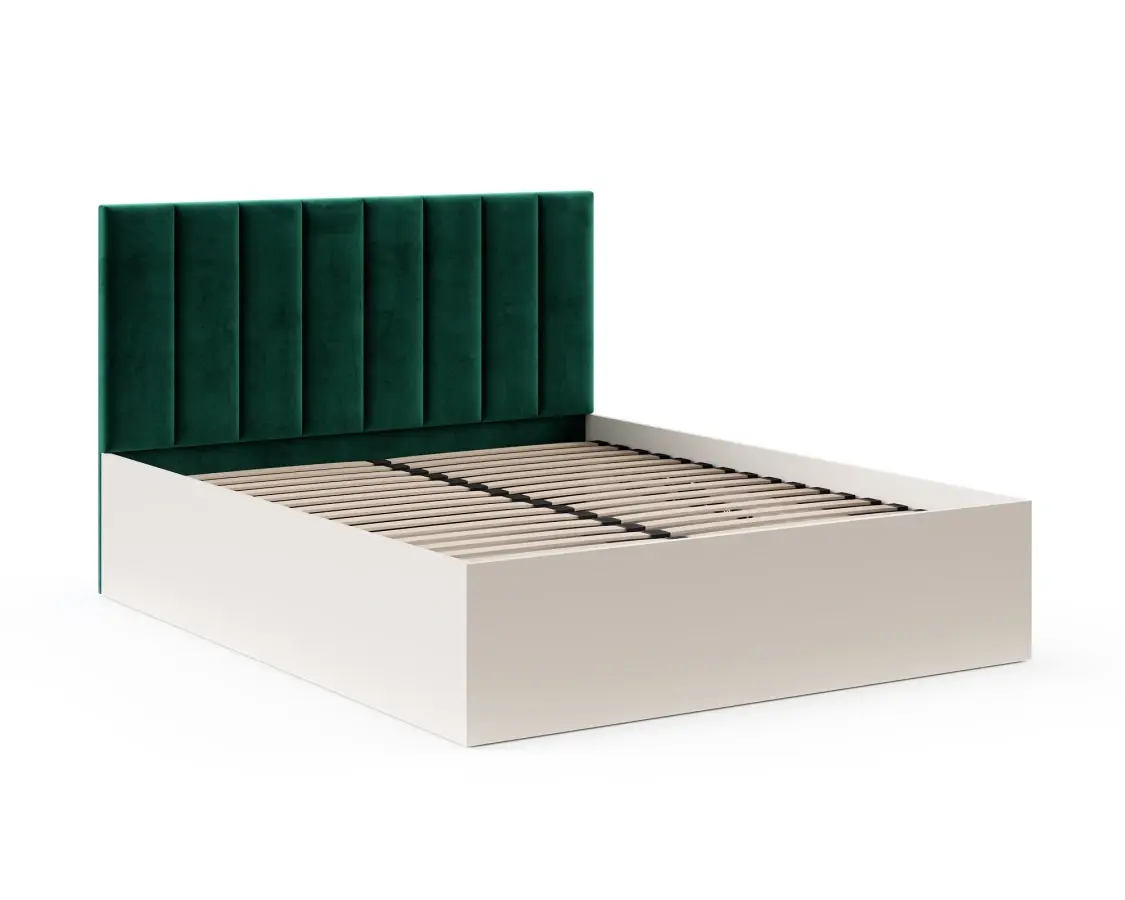 FDM Postel Grenada se zvedacím roštem Trinity lahvově zelená/kašmír, velikost 120x200