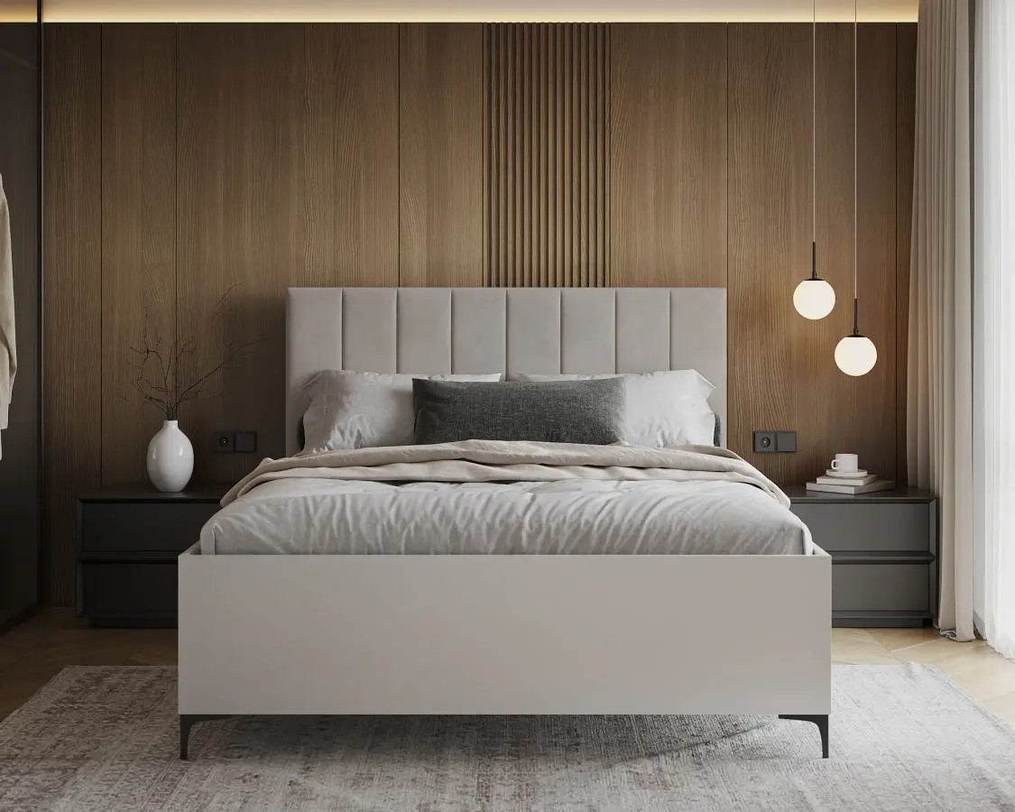 FDM Postel Sierra se zvedacím roštem Trinity krémová/bílá, velikost 180x200