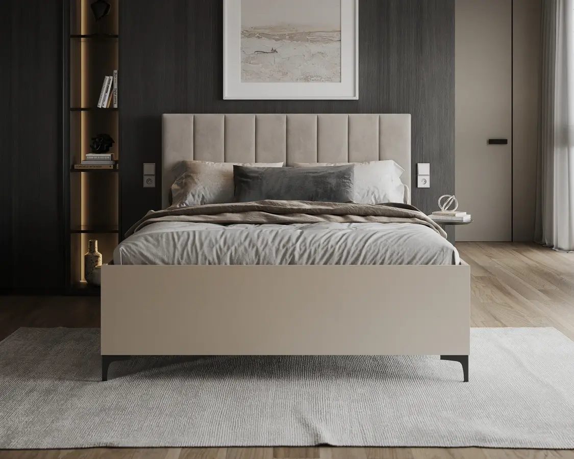 FDM Postel Sierra se zvedacím roštem Trinity krémová/kašmír, velikost 120x200