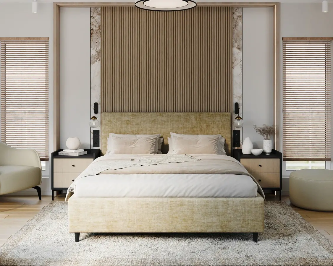 FDM Čalouněná postel Line Plus se zvedacím roštem Nano Velvet světle olivová, velikost 160x200