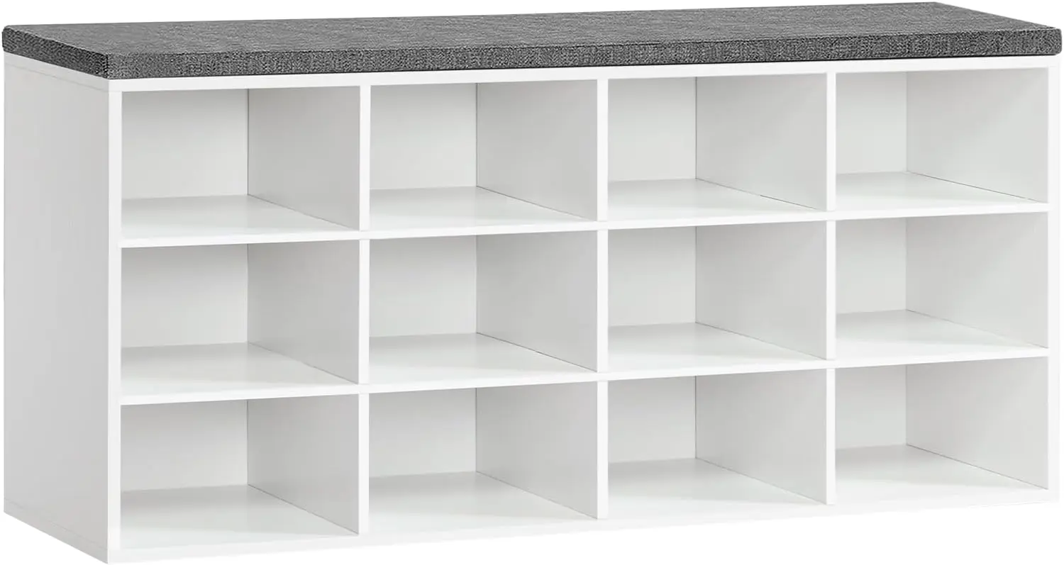 Botník Vasagle Endersen 100 cm bílý/šedý